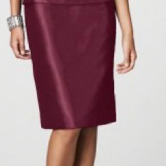 NEW 2-Piece Cranberry Mother of the Bride/Groom Formal Holiday Dress SIZE 6 - Picture 2 of 14